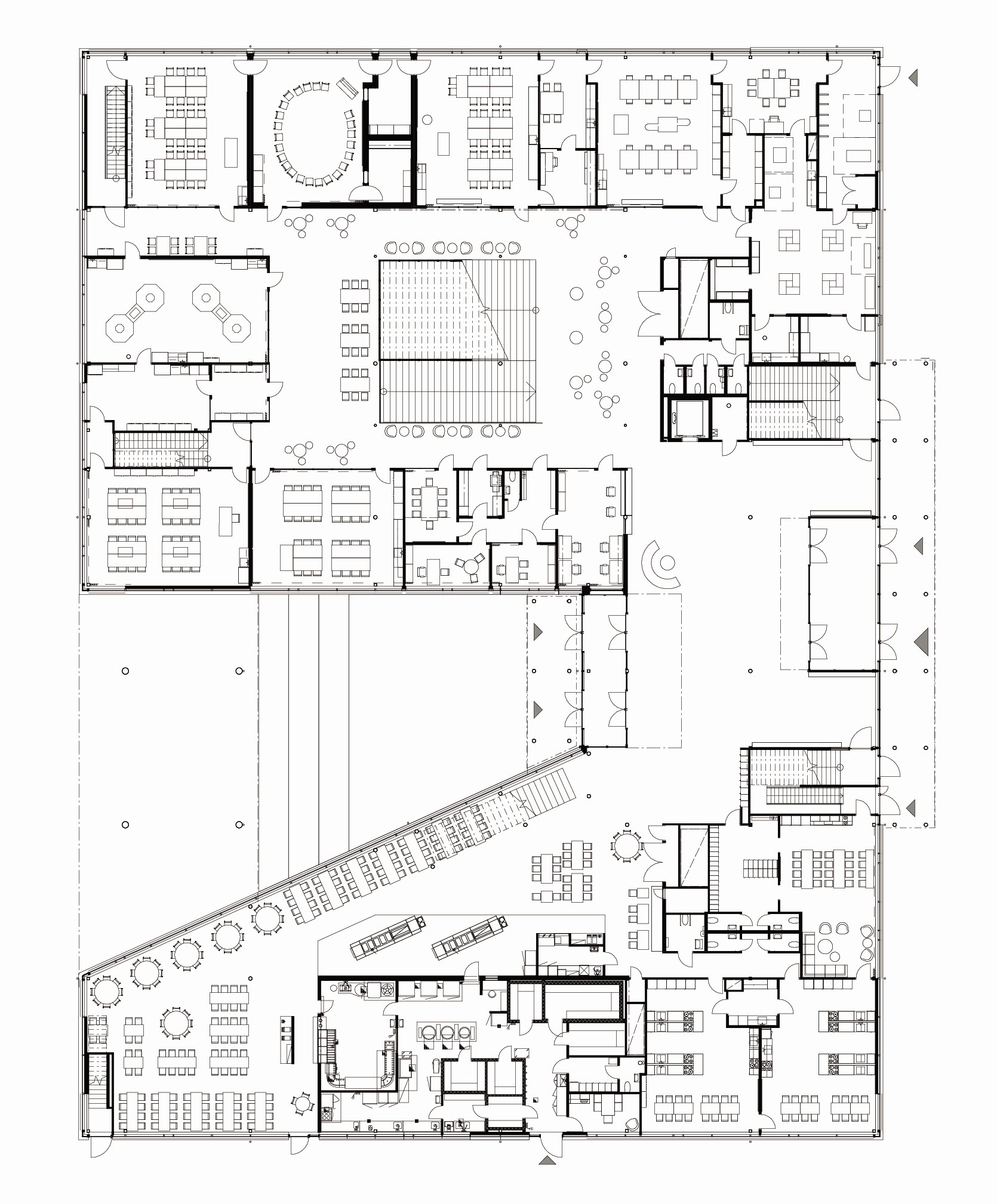 Arkitektritning över plan två.