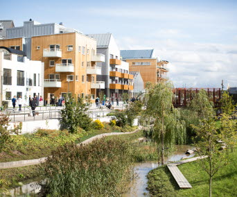 Broparken i Vallastaden i Linköping. Foto: Vallastaden