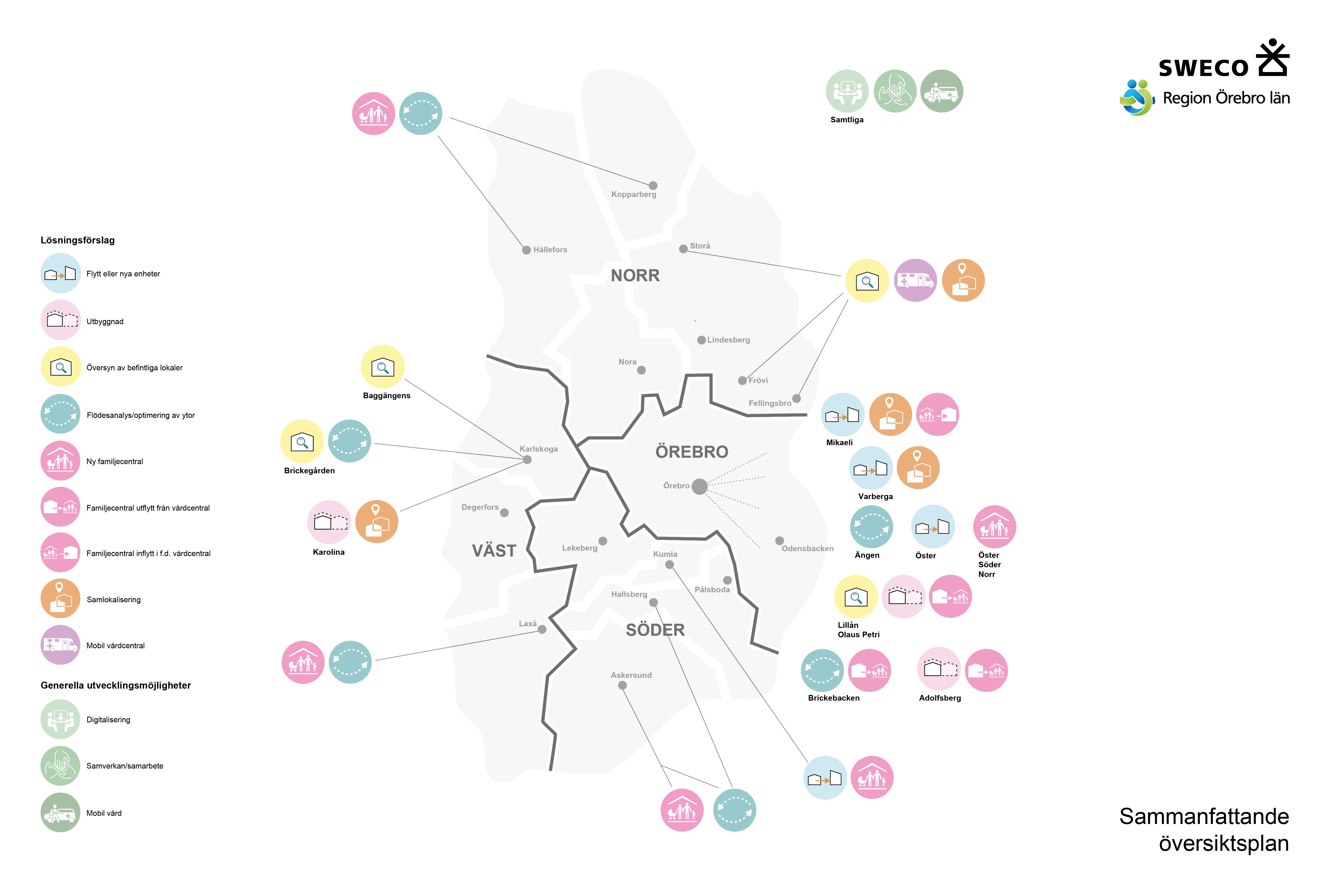 Översiktsplan över Region Örebro. 
