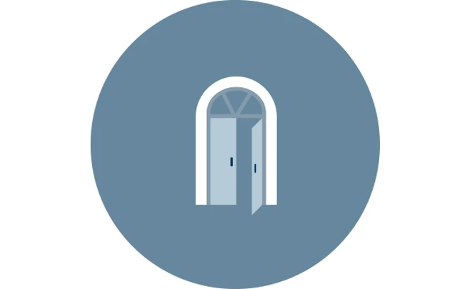 Symbol för entrén.
