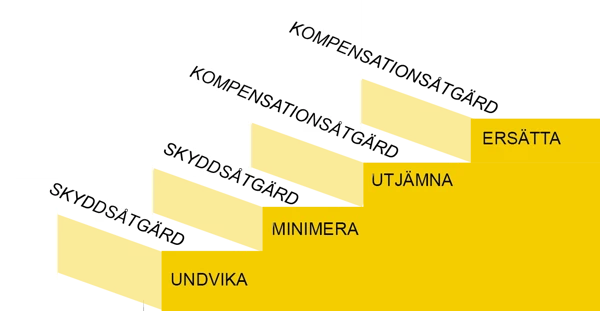 Illustration av kompensationstrappa