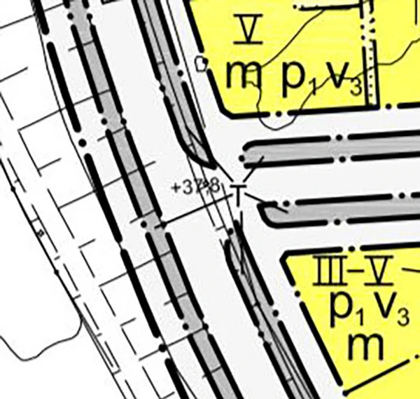 Utsnitt ur plankarta till detaljplan i Västra Valla